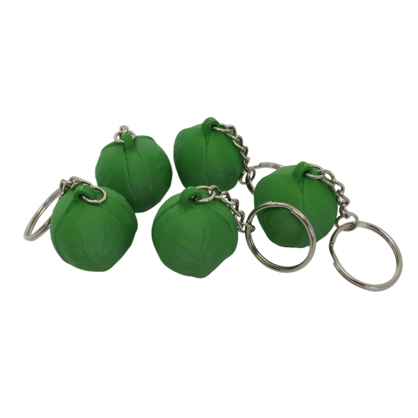 Brussels sprout keychain
